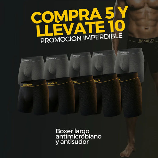 BUY 5 GET 10 – Bambux Boxers: Anti-sweat, Antibacterial and Ultra Soft