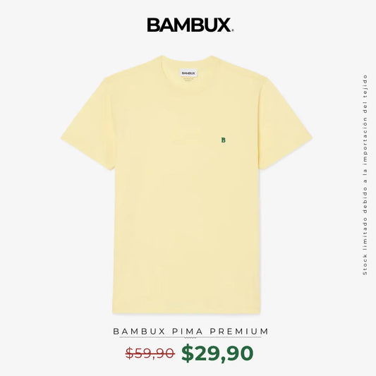Premium Yellow Pima Bamboo T-Shirt - The pinnacle of comfort and sophistication
